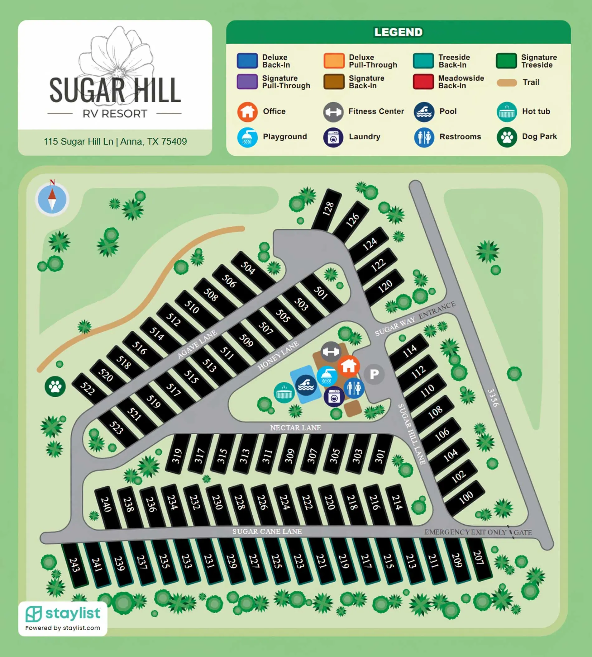 Sugar Hill RV Resort property map