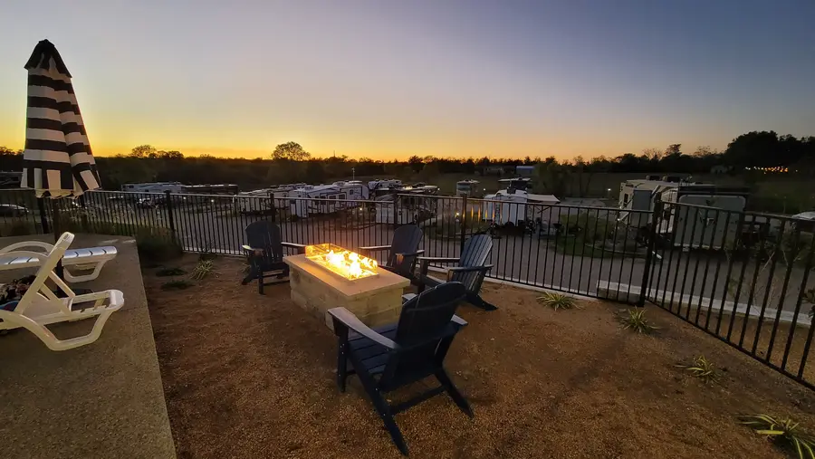 Firepit at Sugar Hill RV Resort, Anna, TX